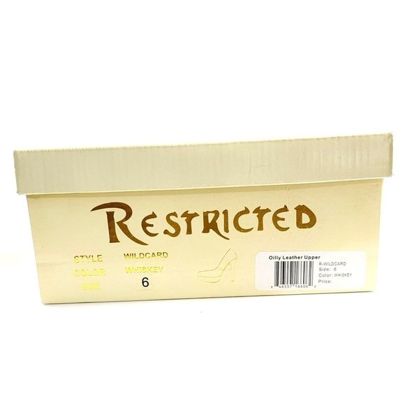 Restricted 4 3/4 Inch Stiletto Pumps Whiskey Color Size 6 Leather Upper with Cor - Picture 9 of 9